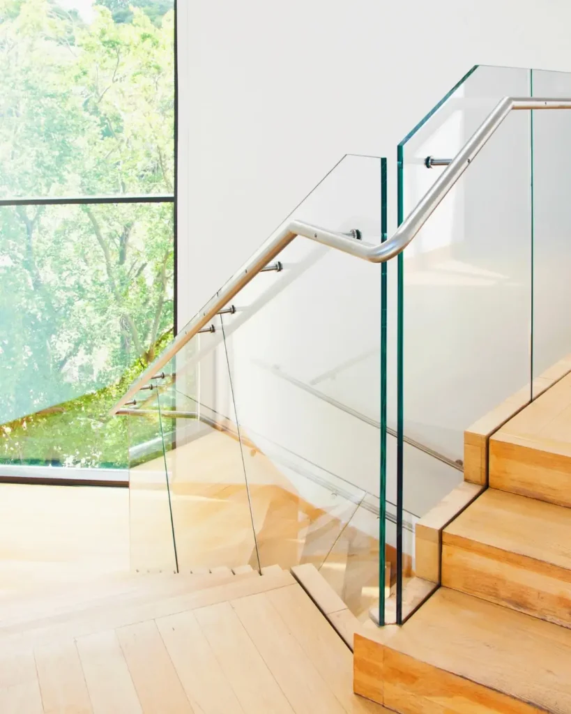 glass stairs and balconies